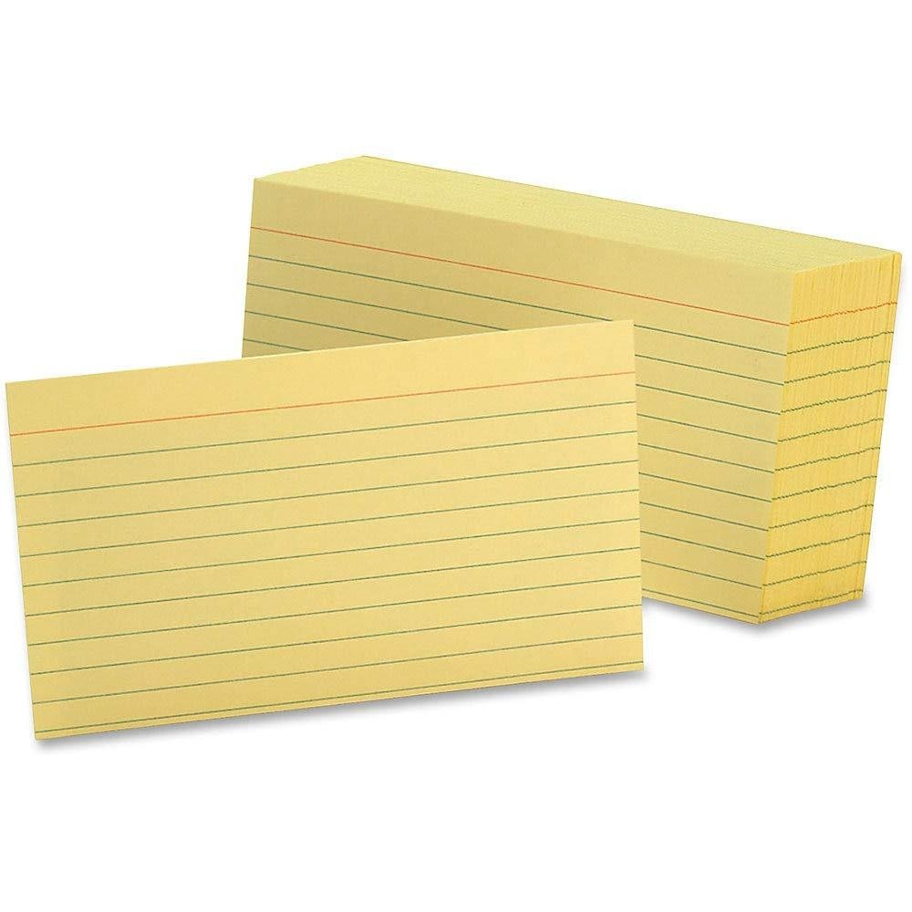 

Oxford Ruled Index Cards 3x5 Inch 100 Sheets White 3" x 5" 3"x5