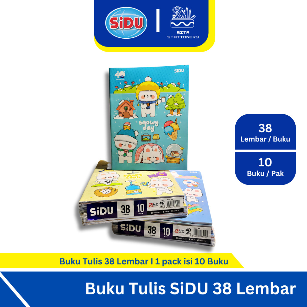 

SIDU Buku Tulis Isi 38 Lembar Sinar Dunia Qwarto Kuarto - 1 Pak 10 Buku