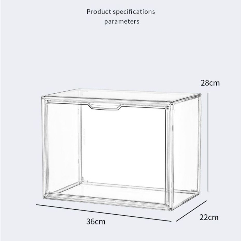 Books Meja Container Box Organiser Acrylic Transparent