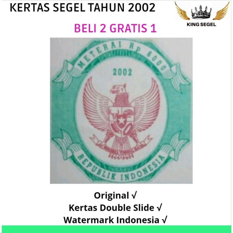 

Kertas Segel Tahun 2002 Double Slide Asli (Beli 2 Gratis 1)