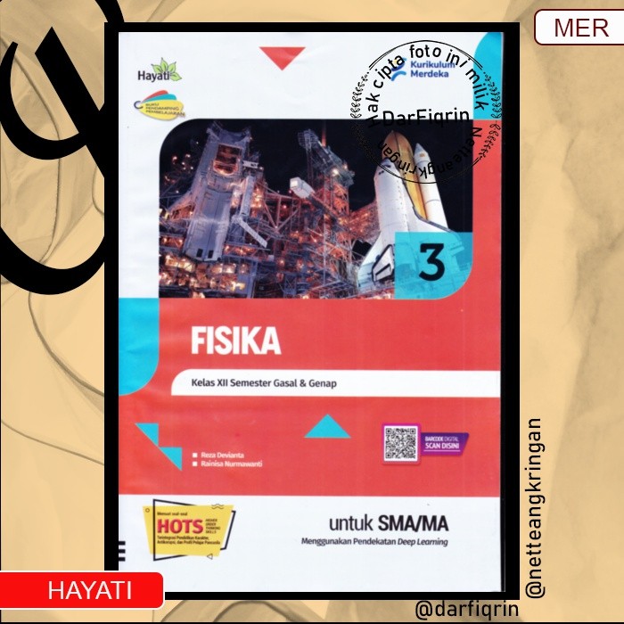 LKS Fisika Kelas 12 Semester 1 dan 2 SMA/MA KURMER Kurikulum Merdeka-Hayati-HOTS-Reza-Rainisa
