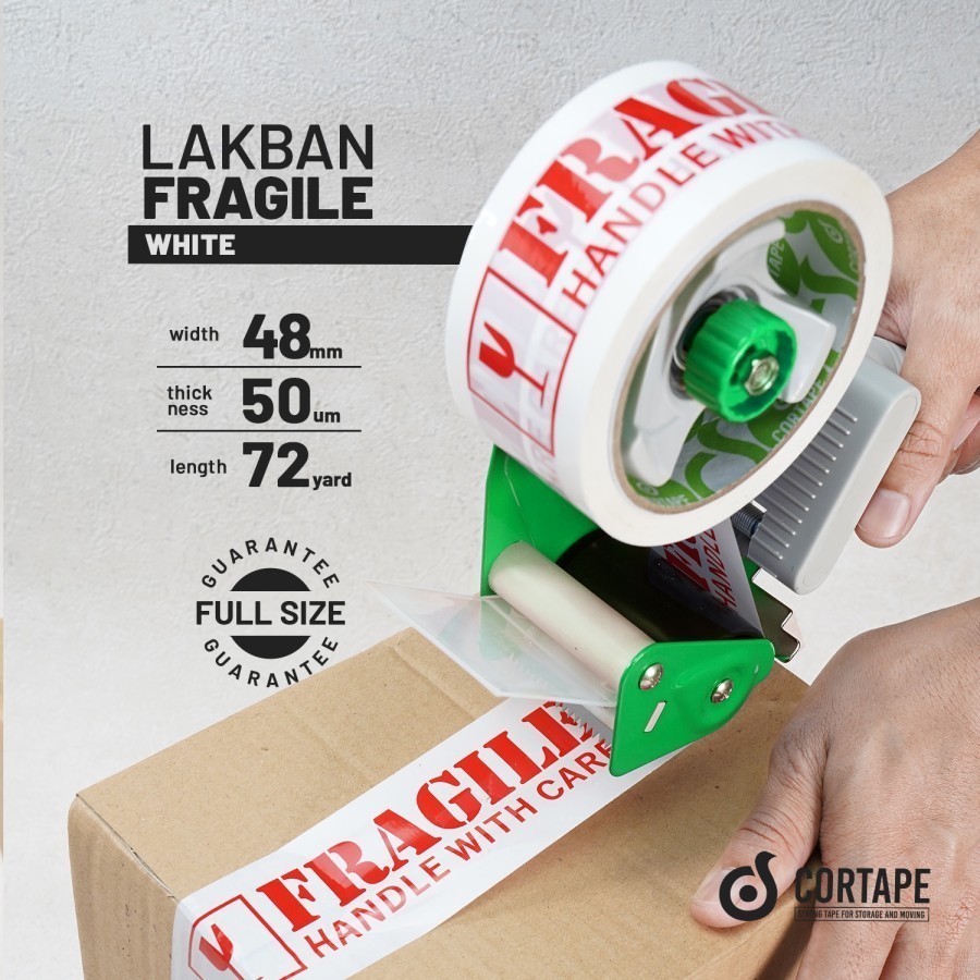 

Lakban FRAGILE 48mm PREMIUM Plakban Isolasi TERMURAH / SELOP
