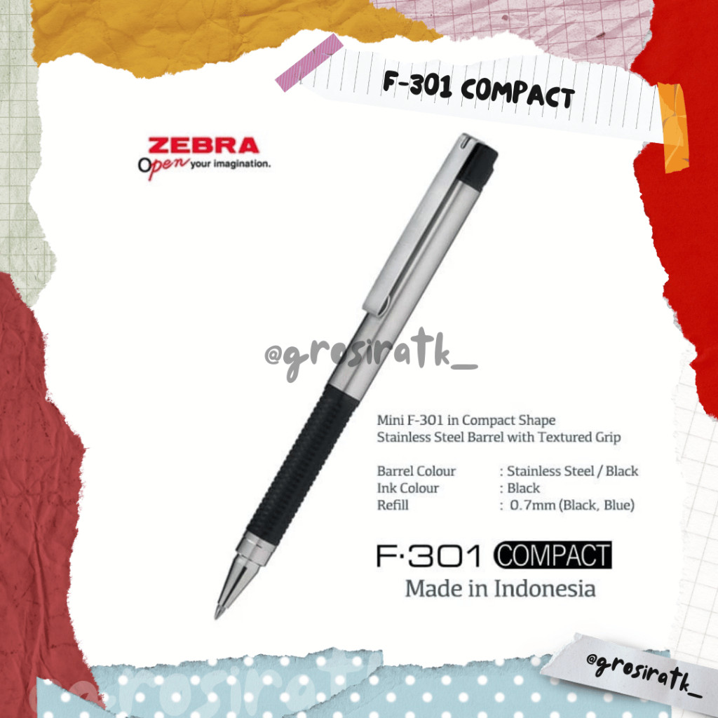 

ZEBRA F-301 Compact / Pulpen Stainless Best Seller WE!!!