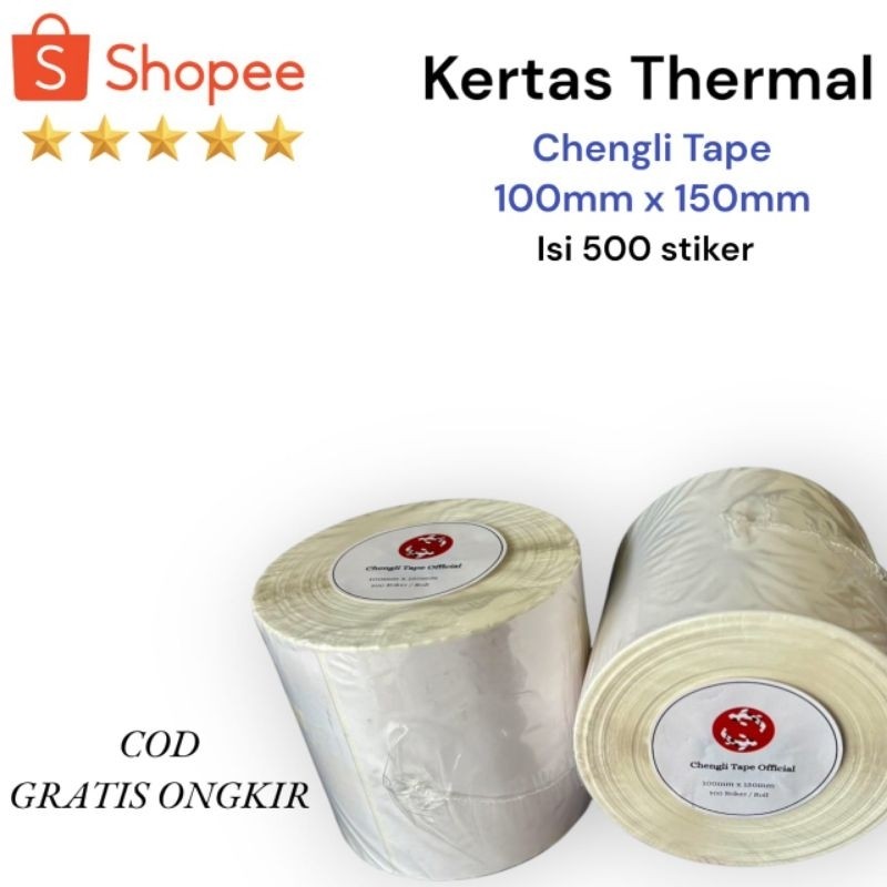 

LABEL THERMAL KERTAS 100 X 150 ISI 500 PCS DIRECT THERMAL KERTAS THERMAL ISI 500 PCS FULL WE!!