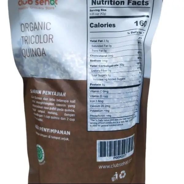 

Club Sehat Organic Tricolor Quinoa 400Gr - Biji Quinoa Superfood Untuk Kesehatan Tubuh Terlaris