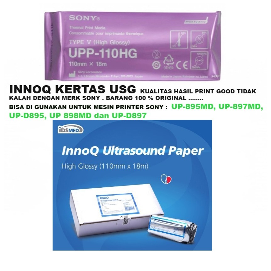 

InnoQ Ultrasound Paper, HG110 mm x 18 m/ Kertas USG WE!!