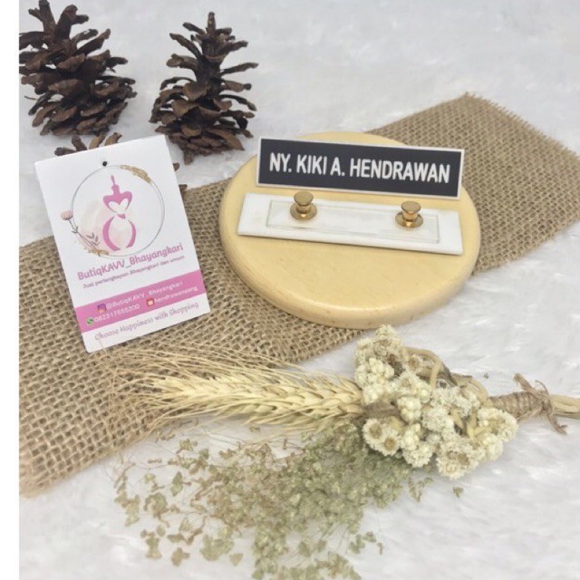 

(TIDAK BISA COD) Nametag/Papan Nama Grafir untuk Bhayangkari WE!!!