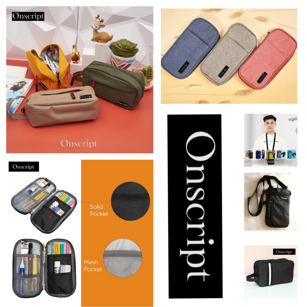 

Tempat Pensil Alat Tulis Kantor Onscript Pencil Case Black - Hitam WE!!!