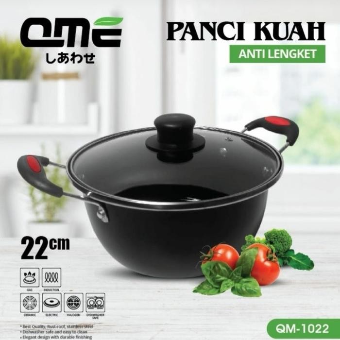 Panci Kuah Sayur Wajan Anti Lengket Kuah Enamel Serbaguna 22Cm #Gratisongkir