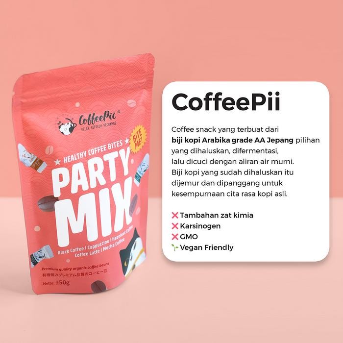 

COFFEEPII 5 IN 1 TESTER PACK PARTY MIX COFFEE CANDY LOW SUGAR VEGAN FRIENDLY IMPORT JAPAN (60PCS)