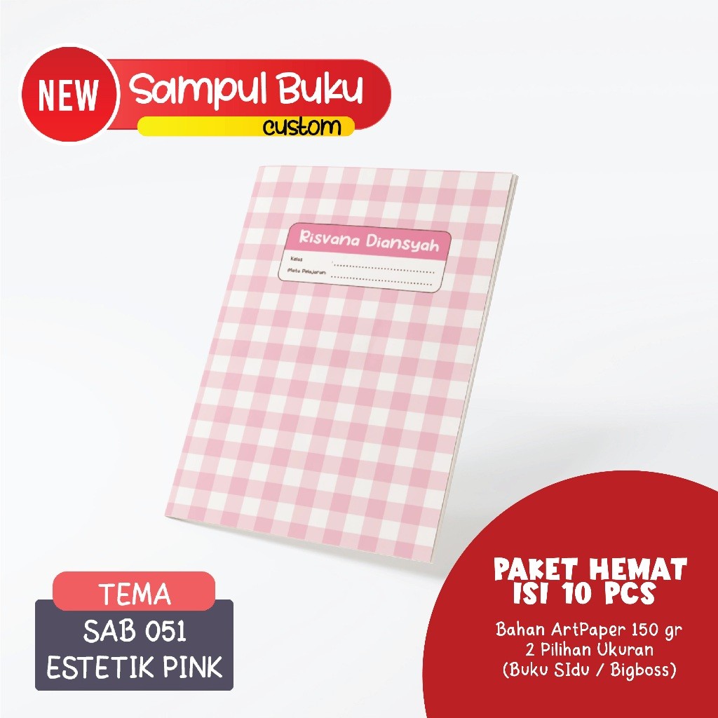 

Sampul Buku ISI 10 PCS Custom (Part 2 = 51-100)/ Cover Buku / Buku Tulis / Cinnamoroll / Kuromi /