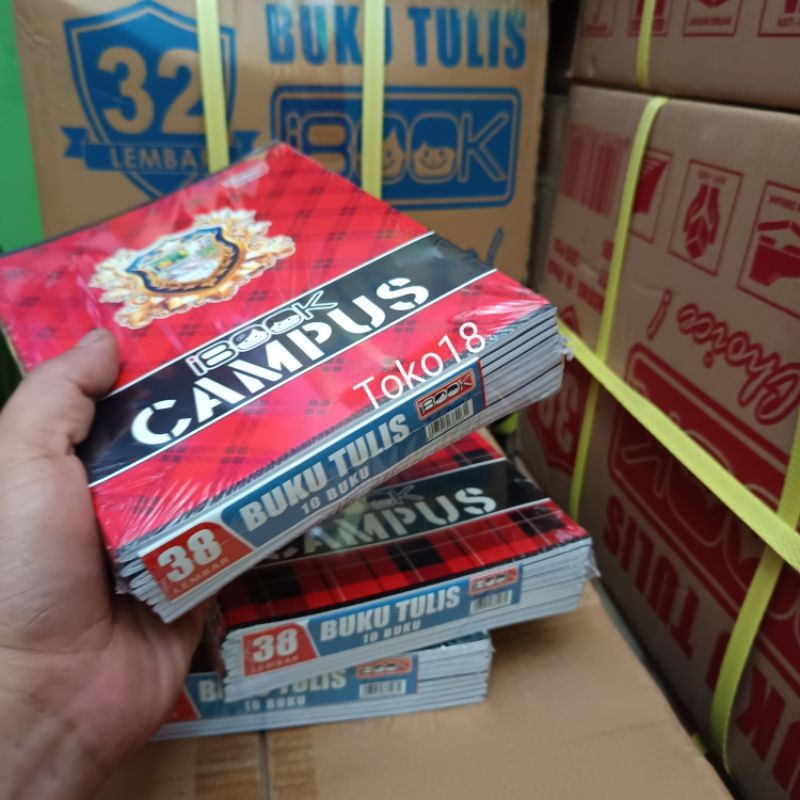 

1 Pak Buku Campus 38 Lembar Ukuran Kwarto(Buku tulis Kecil)Isi 10 Buku