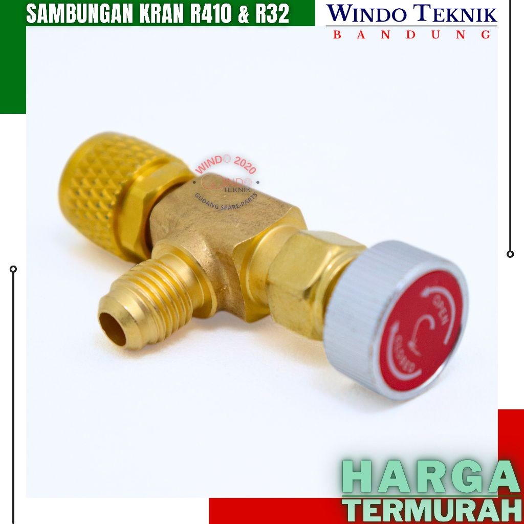 SAMBUANGAN KRAN R410 & R32 ADAPTER CONNEKTOR SAMBUNGAN SELANG MANIFOLD CAN TAP KQF-341A