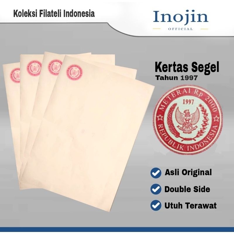 

Kertas Segel Tahun 1997 Double Side Asli Original WE!!
