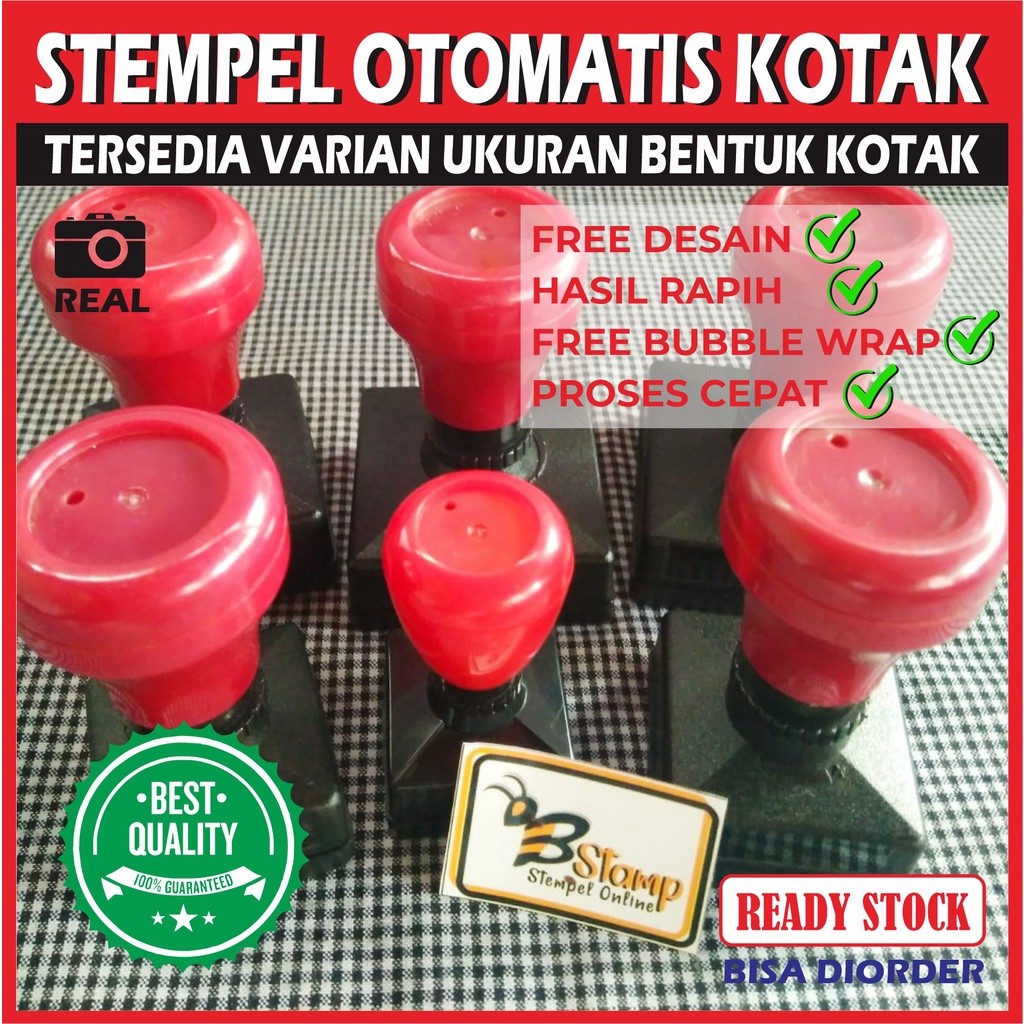 

Cetak Stempel Flash/Otomatis bentuk Kotak BONUS TINTA WE!!