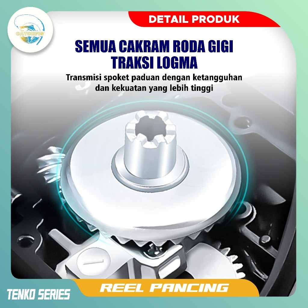 CATCHFIS Reel Pancing Tenko Spinning Katrol Kerekan Aluminium Reel Fishing