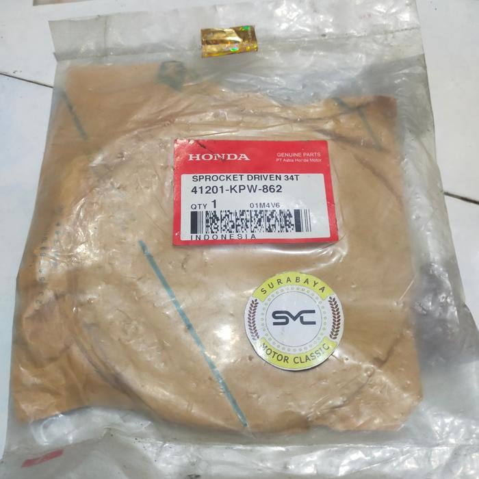 GIR GEAR SPROCKET DRIVEN BELAKANG 34 KIRANA AHM 41201-KPW-862