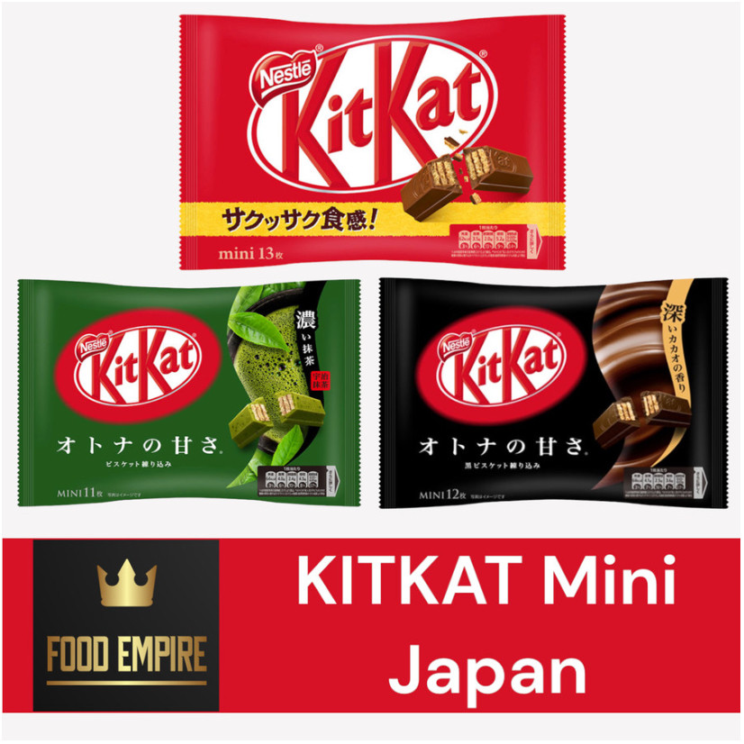 

KITKAT Mini Japan Cokelat Kit Kat Original - Dark Chocolate - Green Tea