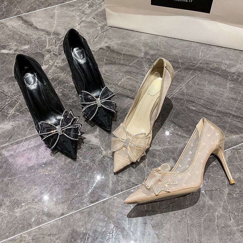 SEPATU HAK TINGGI 8.5CM WANITA DEWASA STILETTO HIGH HEELS RUNCING IMPORT  PREMIUM KEKINIAN GAYA