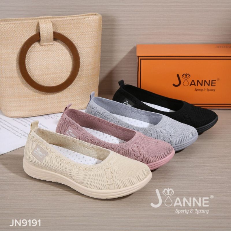 [JOANNE] SEPATU FLYKNIT FLAT SHOES SLIPON WANITA JN9191