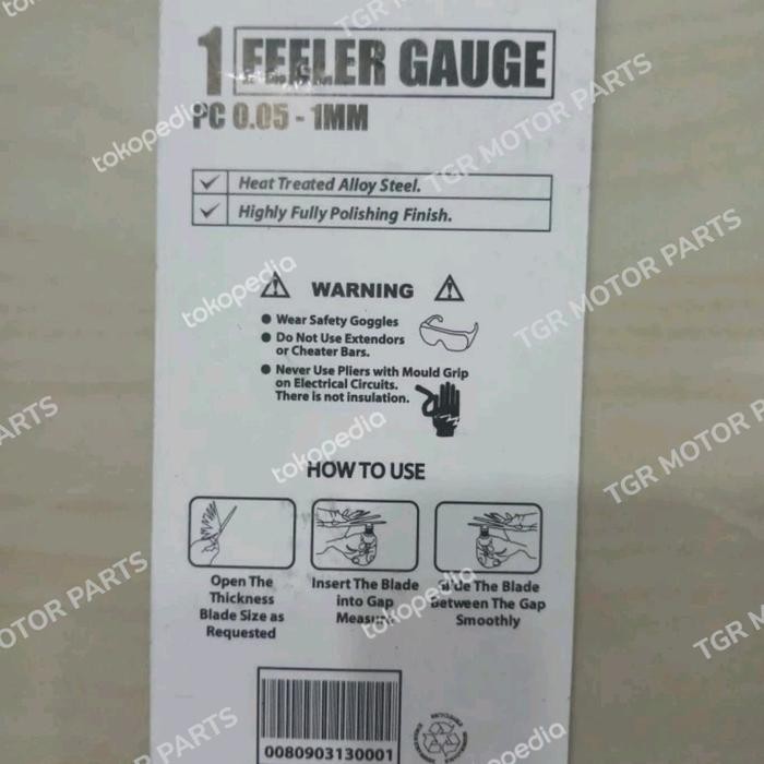 SALE ALAT STELAN KLEP FEELER GAUGE FULER PULER TEKIRO ORIGINAL