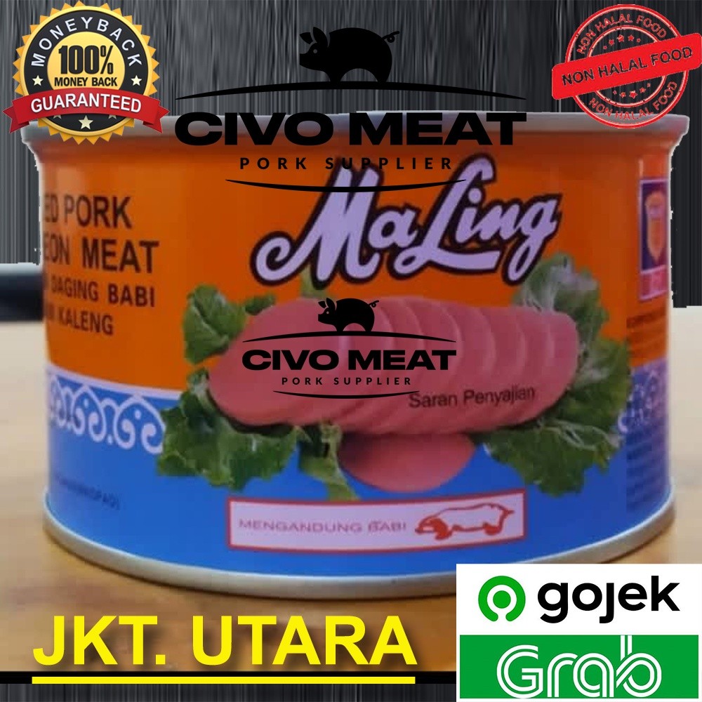 

Maling Canned Luncheon Por Tt 397Gr Daging Babi Ma Ling Aleng Bear