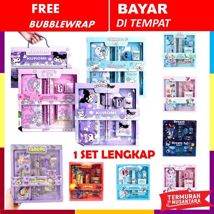

Tempat Pensil Anak Sanrio Pencil Case Kuromi Paket Alat Tulis Anak Set Peralatan Sekolah Cinnamon
