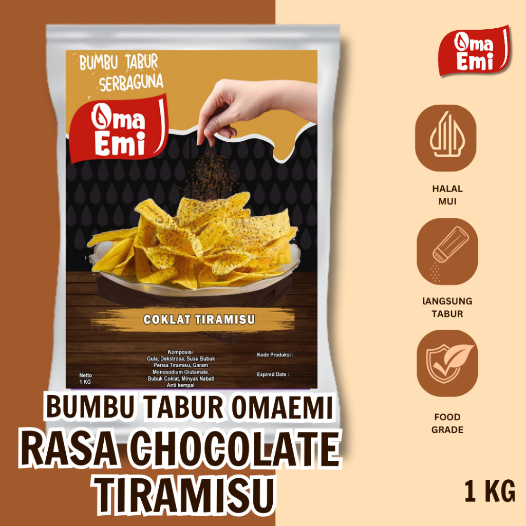 

BUMBU TABUR COKELAT TIRAMISU / CHOCOLATE TIRAMISU SEASONING 1 KG