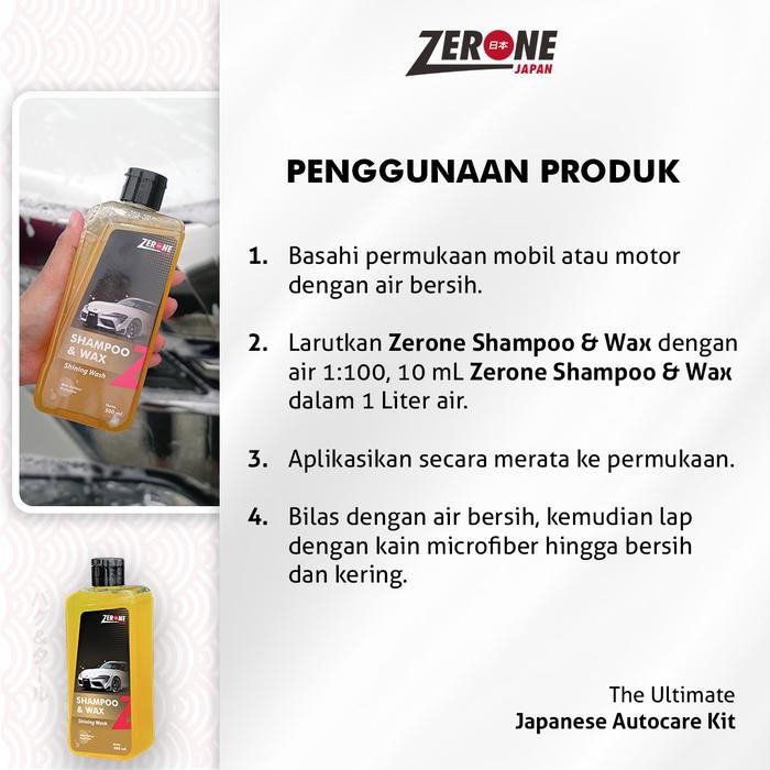Shampo Mobil Shampo & Wax Zerone Japan Sabun Cuci Mobil Original
