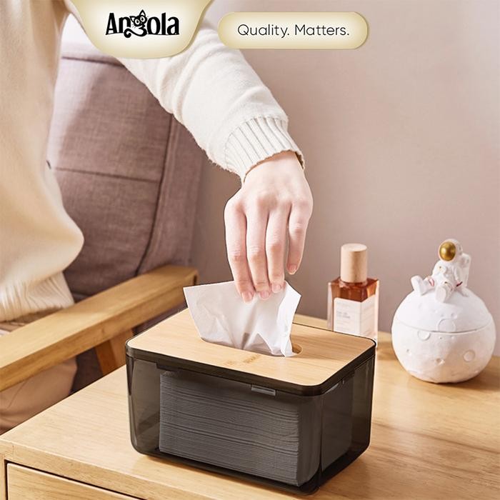 Angola Tempat Tisu D58 Kotak Tissue Kayu / Tissue Box