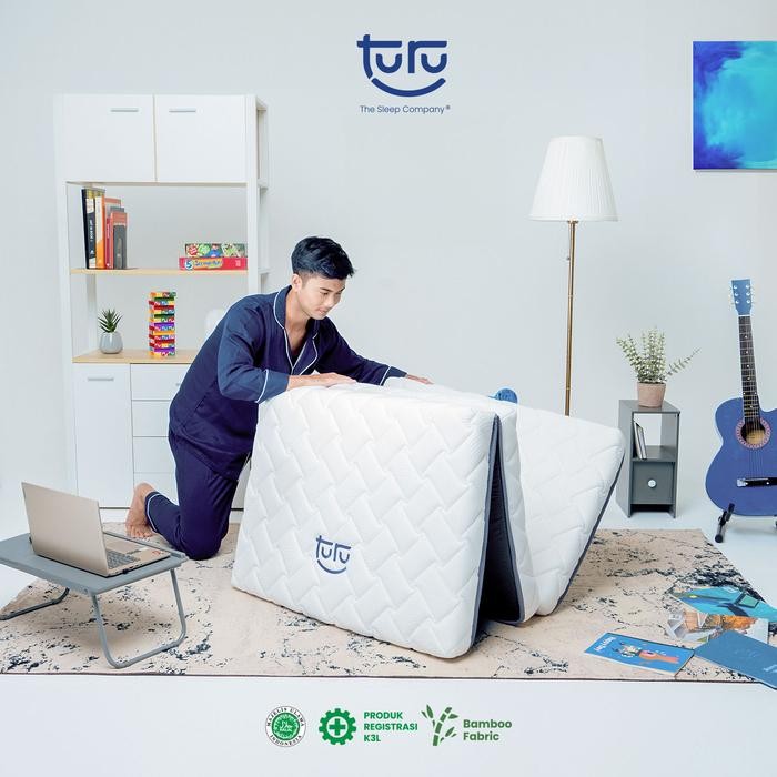 Kasur Lipat Lantai Trifold Premium Turu Wave Rebounded Uk. 10X90X200
