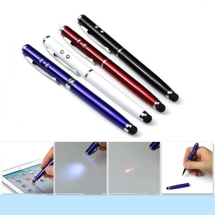 

SALE!! PULPEN LASER POINTER 5IN1 PEN STYLUS PAD TABLET TOUCH PEN RED SENTER HITAM PUTIH SILVER MERAH