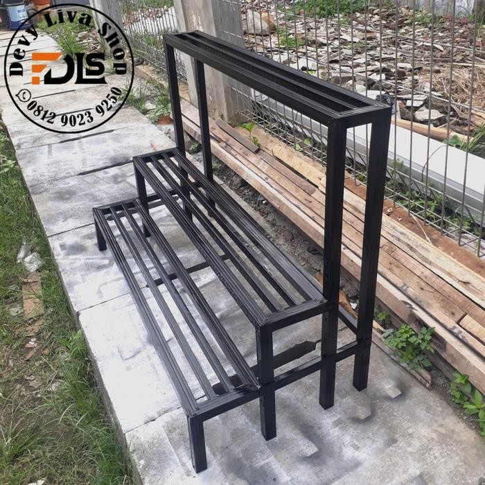 Standing planter rak pot bunga susun 3 panjang 120cm