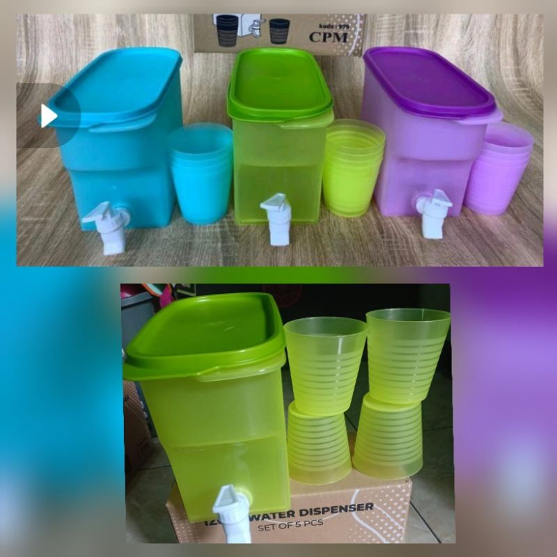 dispenser air kulkas warna tempat jus teh free gelas4