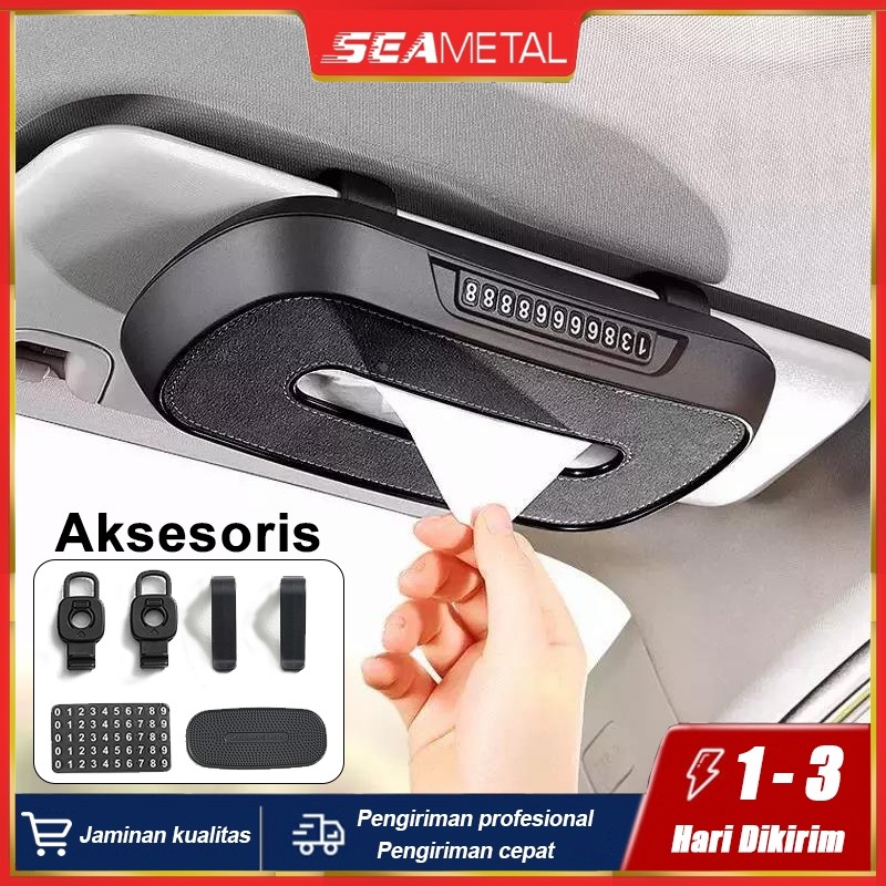 SEAMETAL Tempat Tisu Mobil Gantung Kotak Tisu Mobil Tissue Mobil Tempat Tisu Mobil Car Visor Box