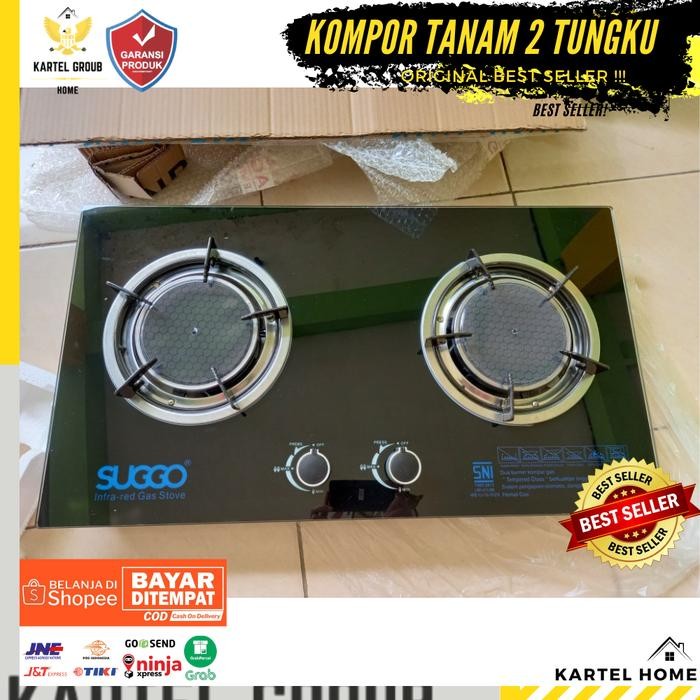 KOMPOR GAS TANAM SUGGO 2 Tungku Kompor Gas Kaca SNI