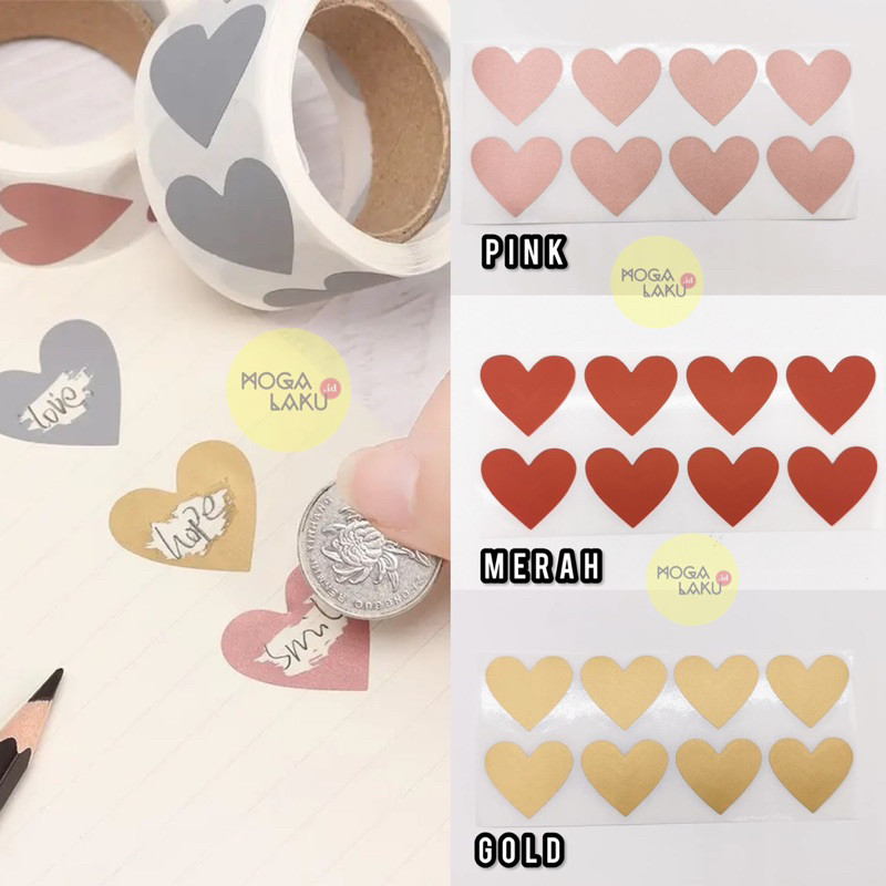 

scratch pin sticker gosok hadiah bentuk love sticker valentine
