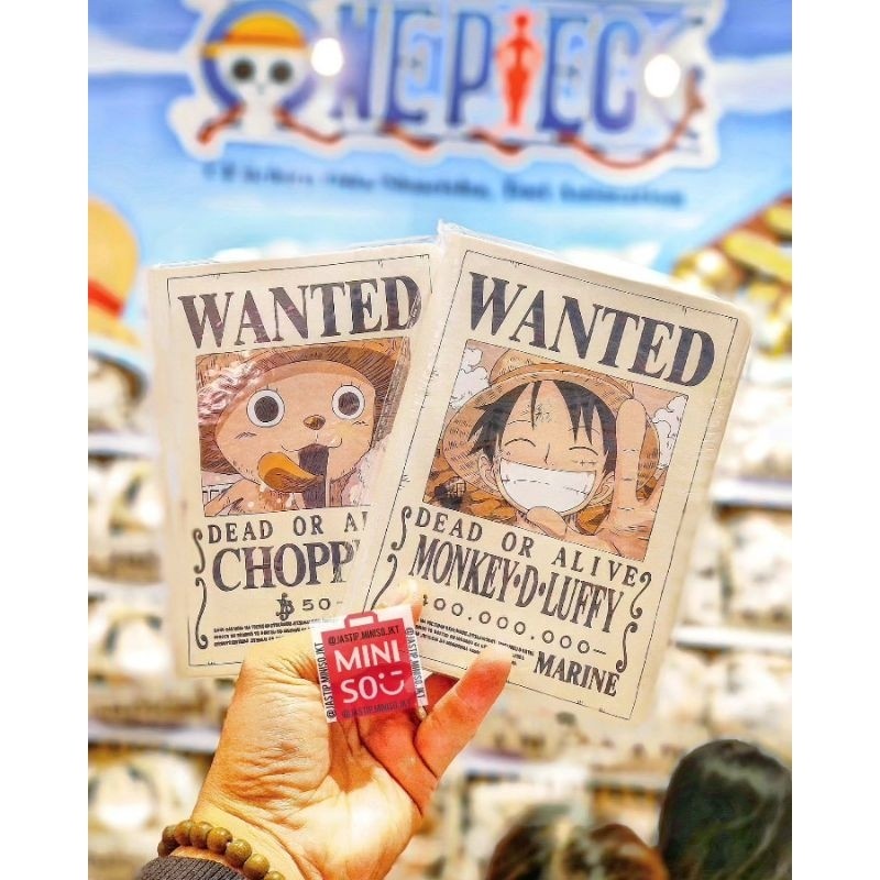 

MINISO x ONEPIECE Hardcover Memo Book / Buku Memo Bergaris ONEPIECE Collection (80 Sheets)