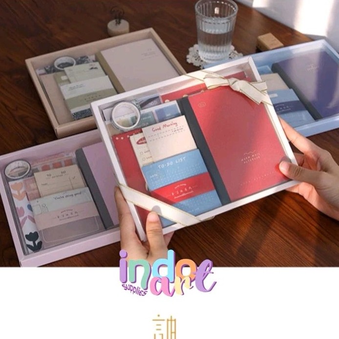 

(IAS) Journal Kit Set Gift isi 122pc Set 9 in 1 Warm Mail / Scrapbook Vintage Memo Pad