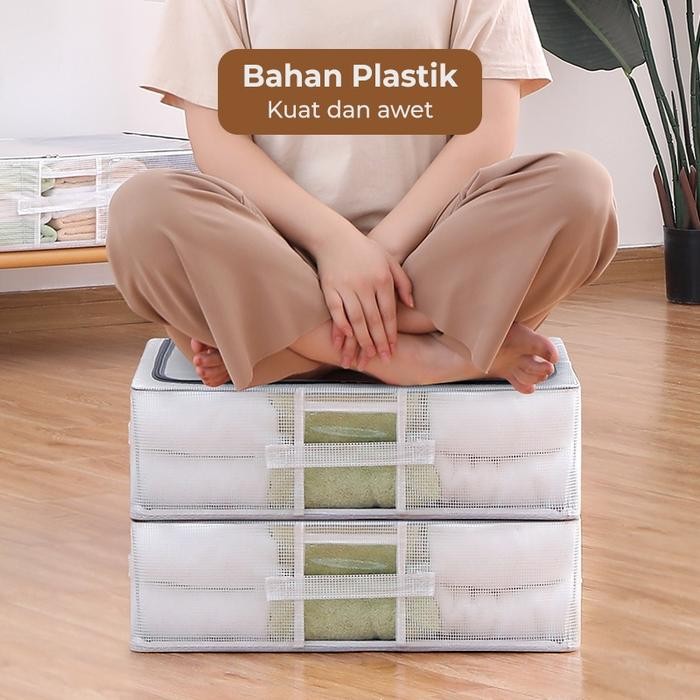 Dejavu Storage Box Baju Kotak Tas Penyimpanan Pakaian Lipat Serbaguna Fleksibel Tempat Organizer