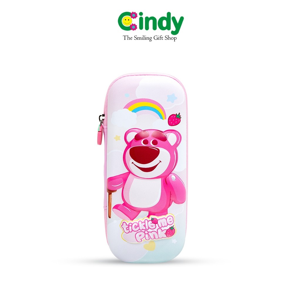 

CINDY Tempat Pensil DISNEY Pencil Case Lotso Edition Disney Kotak Pensil 3D Karakter Tempat Pensil