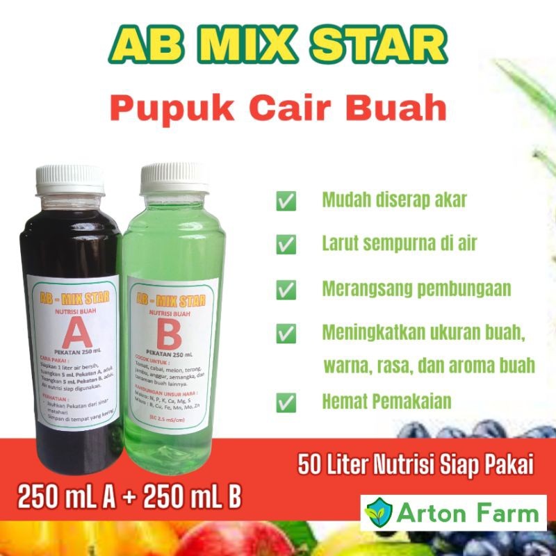 Happygardens Nutrisi Ab Mix Cair Buah 250 Ml Nutrisi Hidroponik Siap Pakai Pupuk Ab Mix Hidroponik