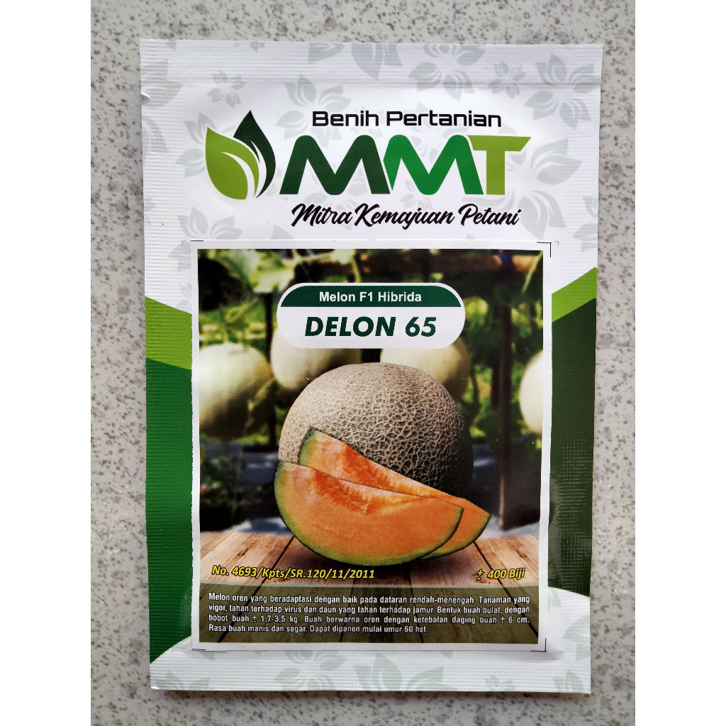 Happygardens Benih Melon F1 Delon 65 10 Gram (400 Biji) - Bibit Melon Hibrida Delon 65
