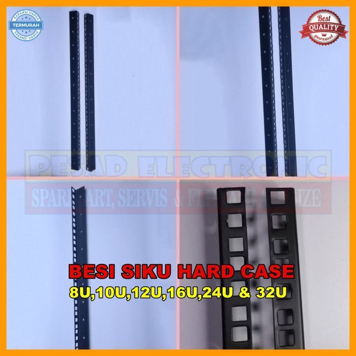 Besi lis Siku Lubang rak hardcase 8U,10U,12U,16U,24,32