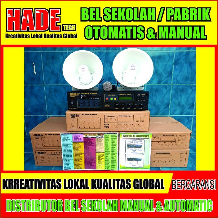 BEL SEKOLAH OTOMATIS DAN MANUAL 2 SPEAKER LENGKAP