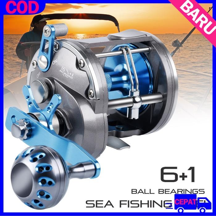 Soungyilang Fishing - Gulungan Trolling Alat Gulungan Pancing Drum Wheel Trolling Reel Full Metal