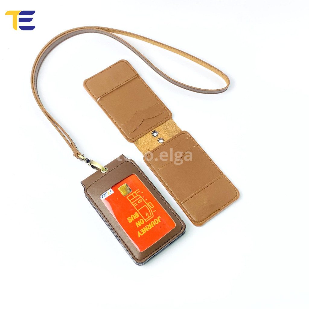 

Id Card Holder Kulit Name Tag Kulit Magnet 2 Sisi Muka Kulit