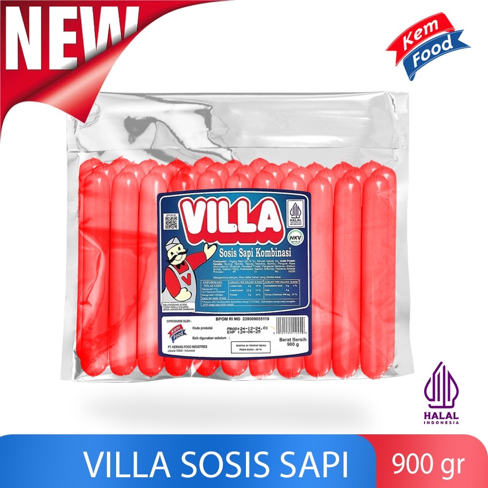 

VILLA SOSIS SAPI KOMBINASI - BEEF SAUSAGE COMBINATION 900 GR 100% ORIGINAL