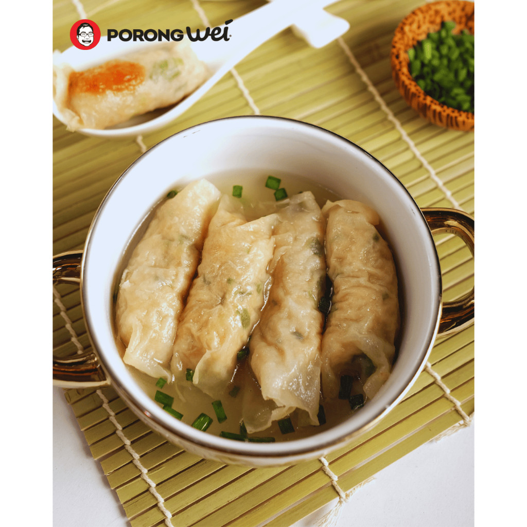 

PORONG WEI- YENBIE (10PCS/PACK) PANGSIT IKAN UDANG & DAGING/CHINESE WONTON. PREMIUM HOMEMADE PORK