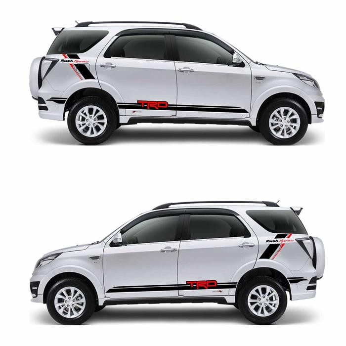 Sticker Aksesoris Stripe Mobil Toyota Rush TRD Rush Sportivo